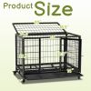 Dog Crate Dog Cage Dog Kennel for Large Dogs, Heavy Duty 36 in Pet Playpen for Training Indoor Outdoor with Plastic Tray, Double Doors & Secure Lock