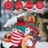 Pet Christmas Turtleneck Sweater Dog Cat Christmas Clothes Snowman Stripes Costume Winter Holiday Sweater for Small Medium Kitten Puppy Cats Dogs