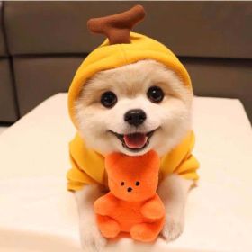 Cute Fruit Dog Clothes For Small Dogs Hoodies Winter Warm Fleece Pet Clothing Puppy Cat Costume Coat For French Chihuahua Outfit (Option: 7 Style-M)