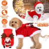 Pet Christmas Clothes Santa Claus Reindeer Antlers Costume Winter Outfit New Year Coat For Small Medium Dogs Cats Available in S/M/L/XL