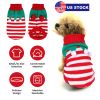 Pet Christmas Turtleneck Sweater Dog Cat Christmas Clothes Snowman Stripes Costume Winter Holiday Sweater for Small Medium Kitten Puppy Cats Dogs