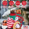 Pet Christmas Turtleneck Sweater Dog Cat Christmas Clothes Snowman Stripes Costume Winter Holiday Sweater for Small Medium Kitten Puppy Cats Dogs