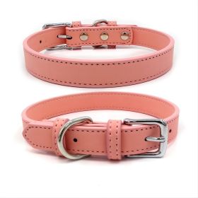 New Soft Puppy Collar For Dog And Cat; Leather Pet Collar Necklace For Small Medium Dog; adjustable dog collar (Color: Light Brown, size: S)