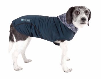 Pet Life Active 'Pull-Rover' Premium 4-Way Stretch Two-Toned Performance Sleeveless Dog T-Shirt Tank Top Hoodie (Color: Teal, size: X-Large)