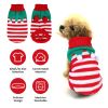 Pet Christmas Turtleneck Sweater Dog Cat Christmas Clothes Snowman Stripes Costume Winter Holiday Sweater for Small Medium Kitten Puppy Cats Dogs