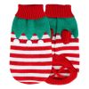 Pet Christmas Turtleneck Sweater Dog Cat Christmas Clothes Snowman Stripes Costume Winter Holiday Sweater for Small Medium Kitten Puppy Cats Dogs