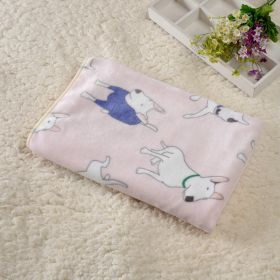 For Common Dogs Blanket Non-slip Seat Cushion (Option: Light Pink Bull Terrier-60x80cm)